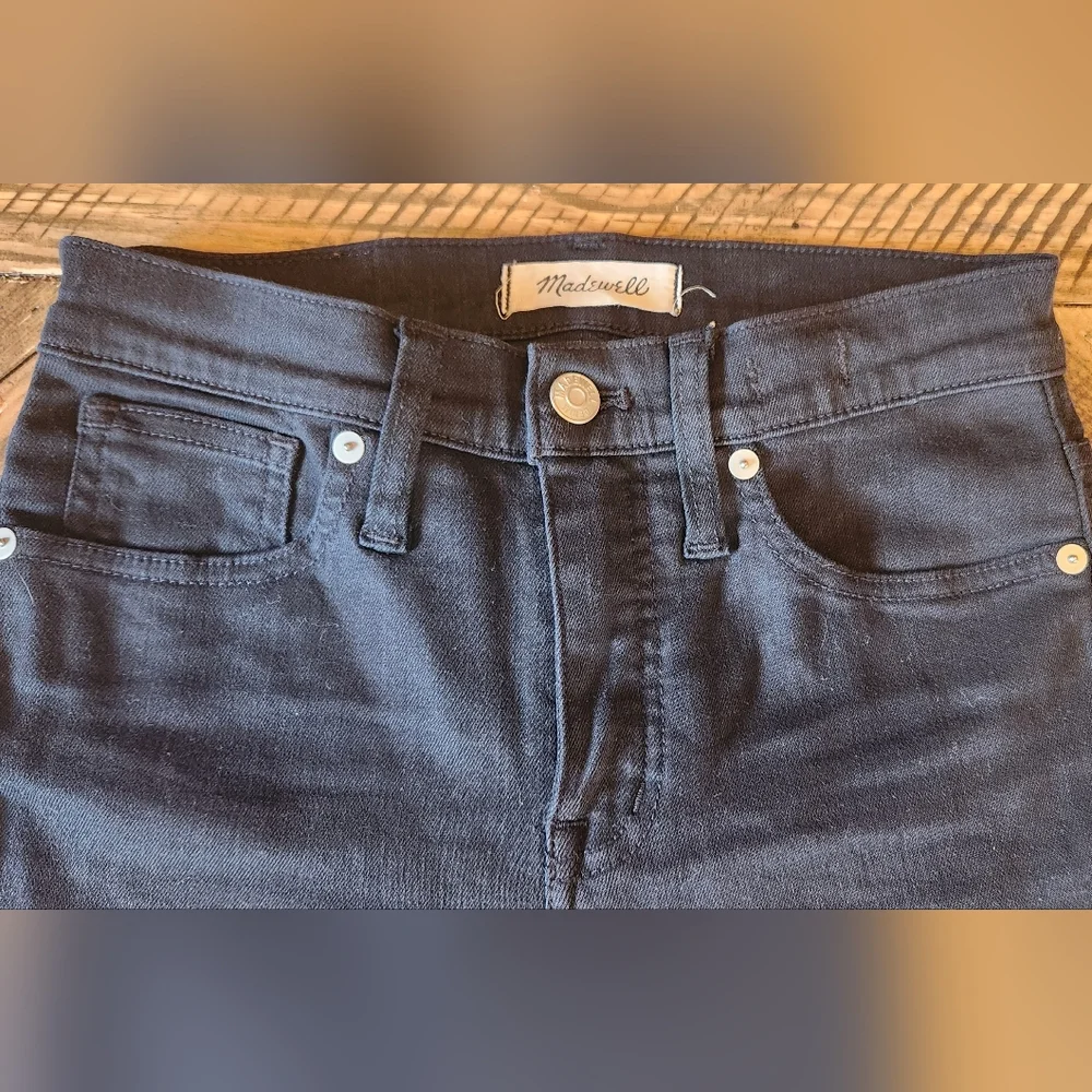 Madewell 9" High-Rise Skinny Jeans Black Size 25 - Picture 3 of 10